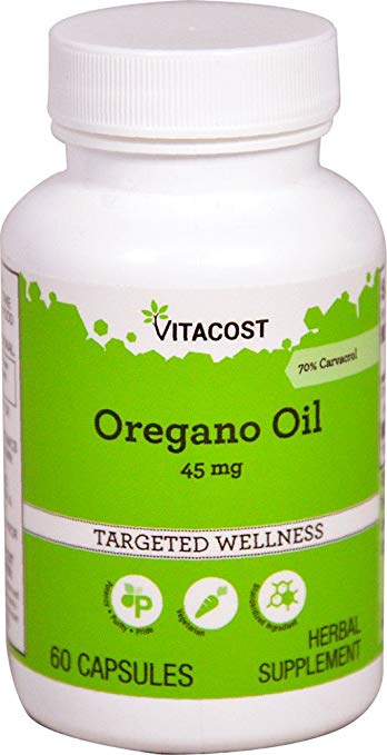 Vitacost Oregano Oil - Standardized Extract -- 510 mg - 60 Vegetarian Capsules