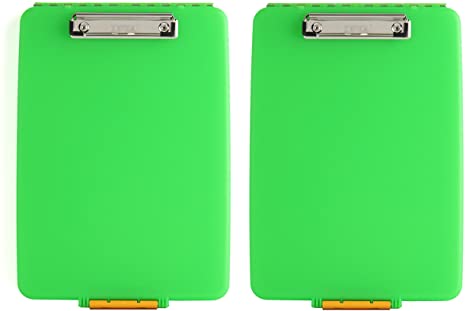 Dexas 1517-852PK Slimcase Storage Clipboard, Green: Set of Two, 2 Piece