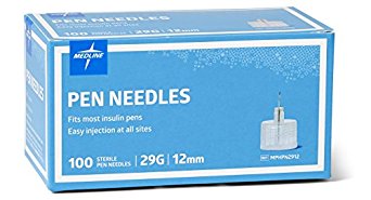 Medline MPHPN2912Z Pen Needles, 29 Gauge, 12 mm (Pack of 100)