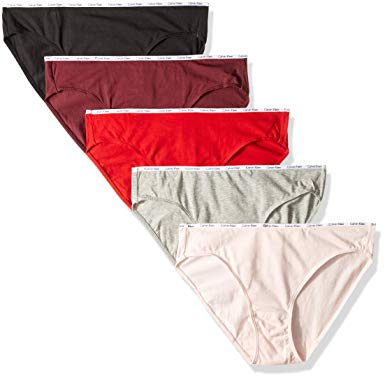 Calvin Klein Women's Cotton Stretch Logo Bikini Panty 5 Pack