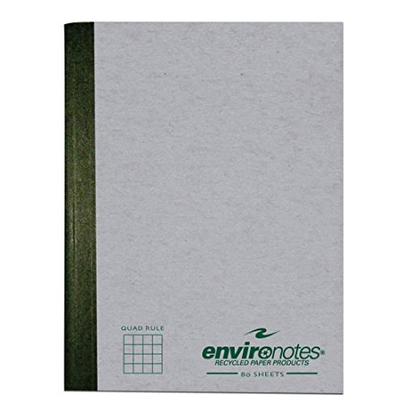 Roaring Spring Paper Products Recycled Composition Book, 9 3/4 x 7 1/2 Inches Graph Ruled, 80 Sheets (77271)
