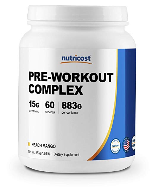 Nutricost Pre-Workout Complex (Peach Mango, 60 Servings)