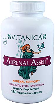 Vitanica - Adrenal Assist - Adrenal Support - 180 Vegetarian Capsules