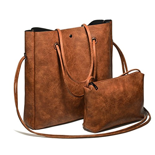 AMELIE GALANTI Women's Shoulder Handbags Tote Purse Crossbody Bags 2 Pcs Set