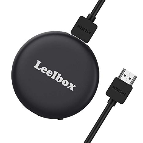 WiFi Display Dongle, Leelbox Chromecast 6K Portable 2.4G/5G Airplay Miracast DLNA Home Chromecast Adapter Support iOS Android Laptop Mirroring Receiver for TV, Projector, HDMI Devices