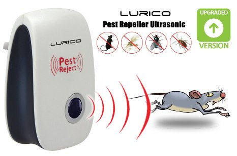 Lurico Ultrasonic Pest Repeller- Professional Electronic Pest Repellent Control Repels MiceRatsFlyMothsMosquitoAntsSpidersBatsRodents - Natural Insect Control Roaches Equipment for Indoor