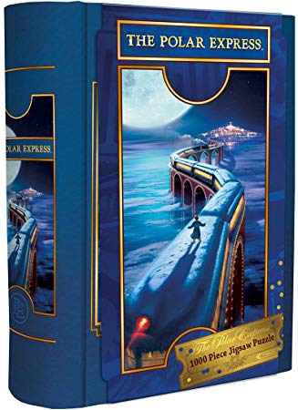 MasterPieces Holiday Polar Express Jigsaw Puzzle, Collectable Book Box, 1000 Pieces