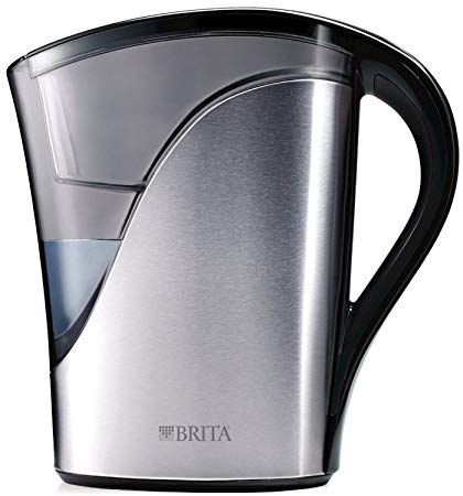 Brita Stainless Steel Water Filter Pitcher, 8 Cups