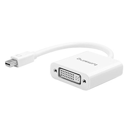 Mini DisplayPort (Thunderbolt Port Compatible) to DVI Male to Female Adapter Lumsing Converter -Mini DP to DVI Video Converter - support 1080P@60Hz video transmission