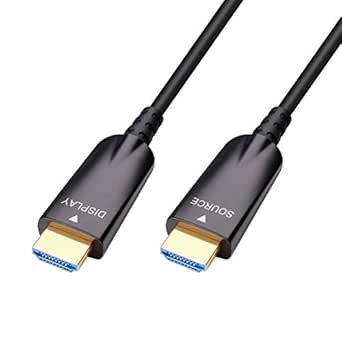 DTech 328 Feet Fiber Optic HDMI Cable 4K 60Hz 1080p Ultra HD Video 3D HDCP CEC High Speed HDMI Cord (100 Meters, Black)