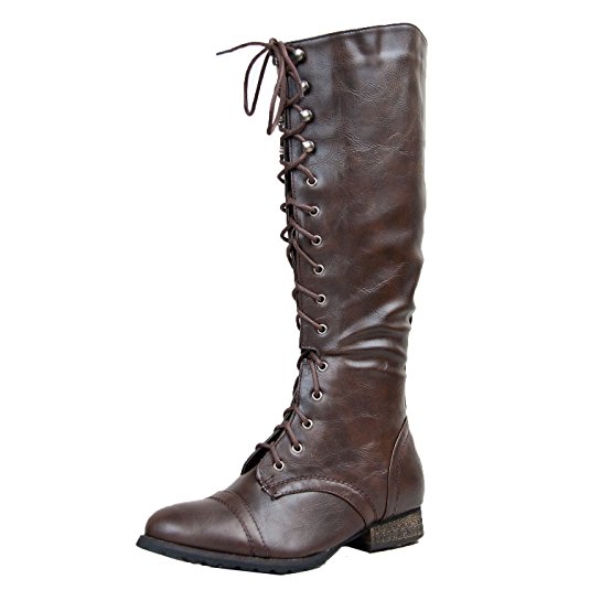 Breckelles Outlaw-13 Women's Ankle Strap Tall Riding Boots