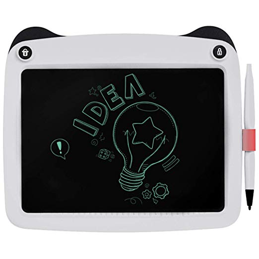 LCD Writing Tablet 9 inch, Best Gift Electronic Drawing and Writing Board for Kids & Adults, Handwriting Paper Doodle Pad for Office, School, Home [White]