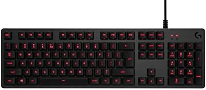 Logitech G413 Mechanical Gaming Keyboard, Romer-G with USB Pass-Through, US International Layout, Carbon Black
