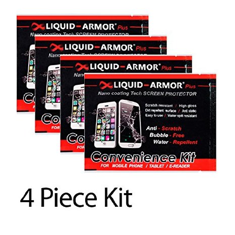 Liquid Armor Plus 4 x Disposable Packs Screen Protector for Phone and Tablet