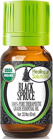 Organic Black Spruce Essential Oil (100% Pure - USDA Certified Organic) Best Therapeutic Grade Essential Oil - 10ml