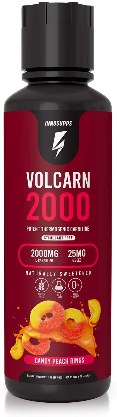 InnoSupps Volcarn 2000 - Liquid L-Carnitine, Boost Energy, Caffeine Free, No Artificial Sweeteners, 32 Servings