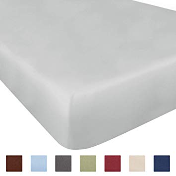 Queen Size Fitted Sheet - Single Fitted Sheet Queen - Queen Fitted Sheet Only - Fitted Sheet Deep Pocket - Fitted Sheet for Queen Mattress - Softer Than Egyptian Cotton - Queen - 1 Fitted Sheet Only