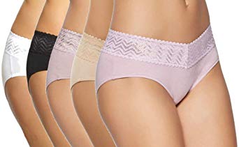 Gloria Vanderbilt Womens 5 Pack Full Coverage Hipster