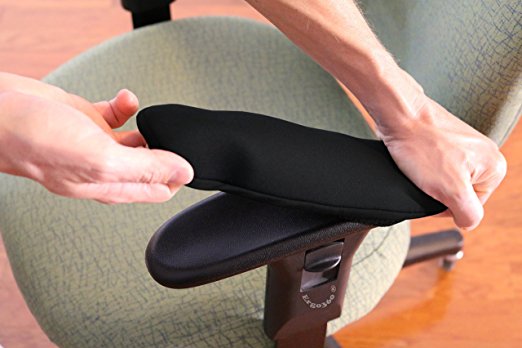 Soft Chair Arm Pad Covers Stretch Over Armrests 10.5" to 13". Restore, Protect, and Cushion Chair Armrests. Complete Set of 2. Simple Installation.