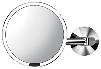 simplehuman Wall Mount Sensor Makeup Mirror, Polished