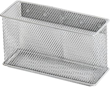 Ybmhome Wire Mesh Magnetic Storage Basket, Container, Desk Tray, Office Supply Accessory Organizer Silver for Refrigerator/Microwave Oven or Magnetic Surface in Kitchen or Office 2305 (1, Large)