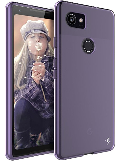 Google Pixel 2 XL Case, LK Ultra [Slim Thin] Scratch Resistant TPU Rubber Soft Skin Silicone Protective Case Cover for Google Pixel 2 XL (Purple)