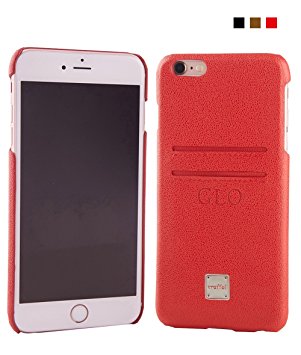Rose Gold iPhone Italian Leather Case, Truffol Intelli iPhone 6 Plus / 6s Plus (5.5") RFID Blocking/Friendly (Red)