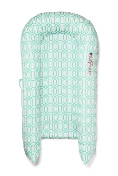 DockATot Grand Dock Minty Trellis - Perfect for Cuddling Lounging Co Sleeping and Crib to Bed Transition - Breathable and Hypoallergenic - Lightweight for Easy Travel - Suitable from 9-36 months
