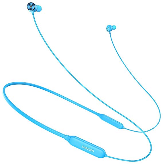 Active Noise Cancelling Wireless Headphones DACOM L10 ANC Bluetooth Earphones with mic Stereo Neckband Headset in Ear for travel (blue)