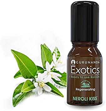 GuruNanda Neroli Essential Oil Blend Roll On Exotics - Neroli Essential Oils and Fractionated Coconut Oil - Pre Diluted for Topical Use - Ready to Use - 100% Therapeutic Grade - 10ml