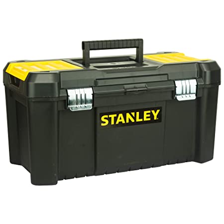 STANLEY STST1-75521 19'' Essential Tool Box with Metal Latch (Black and Yellow)