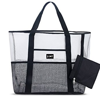 Mesh Large Tote Bag Reusable Grocery Bags Utility Bag Collapsible Heavy Duty Shopping Bag