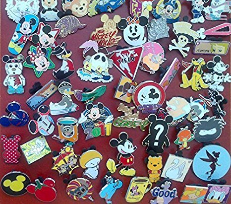 Disney Trading Pin Lot of 25 Lapel Collector Pins - No Doubles by Disney