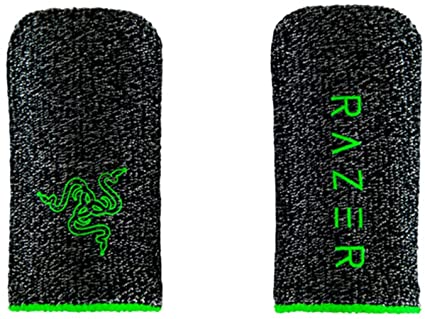 Razer Gaming Finger Sleeve - Non-Slip Finger Sleeve for Mobile Gaming (Lightwight and Breathable, Smooth and High Sensitivity Fabric, Wide Compatibility and Universal Fit) Black and Green