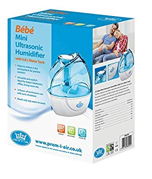 Prem-I-Air Bebe Mini Ultrasonic Humidifier Ideal For Bedrooms - Living Rooms - Children's & Babies Rooms.