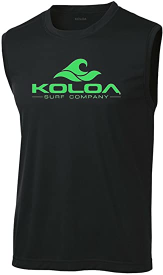 Koloa Surf Classic Wave Logo Moisture Wicking Sleeveless T-Shirts. Sizes: XS-4XL