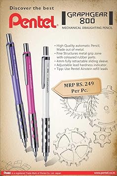 Pentel DTL Company Pentel Graphgear800 Mechanical Drafting Pencil - 0.7mm (Purple)