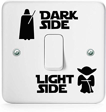 Star Wars Vinyl Switch Stickers The Dark Side Light Switch Covers or Star Wars Decal | Use as a Light Switch Sticker or Stickers for Light Switch printed black vinyl sticker for UK light switches (1)