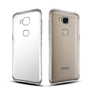 Honor 5X Case ICE ARMOR Honor 5X Crystal Clear Gel Slim Case [TPU Bumper Protection, Dock Cover, Ear Plug] CLEAR for Huawei Honor 5X
