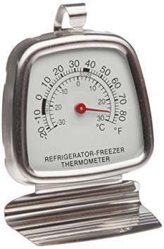Supco ST03 Stainless Steel Refrigerator Freezer Thermometer, -20 to 80 Degrees F