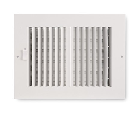 Accord ABSWWH284 Sidewall/Ceiling Register with 2-Way Design, 8-Inch x 4-Inch(Duct Opening Measurements), White