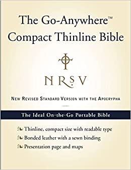 NRSV Go-Anywhere Compact Thinline Bible with the Apocrypha (Bonded Leather, Navy