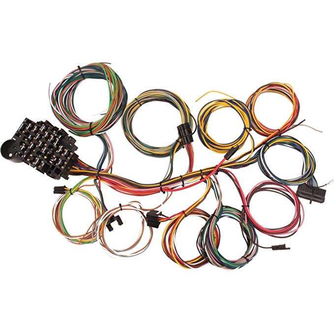 22 Circuit Universal Street Rod Wiring Harness w/Detailed Instructions