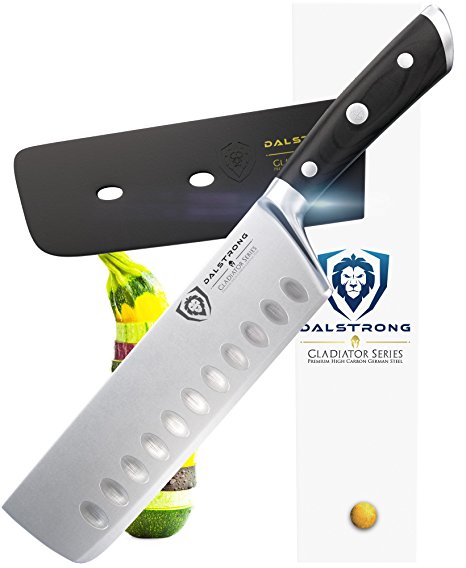 DALSTRONG Nakiri Asian Vegetable Knife - Gladiator Series - German HC Steel - 7" (180mm)