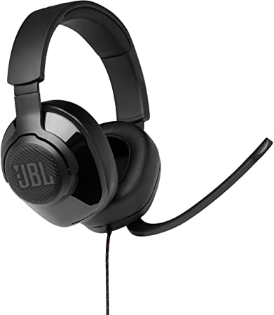 JBL Quantum 300 Wired Over-Ear Gaming Headphones with Microphone, PC and Console Compatible, in Black