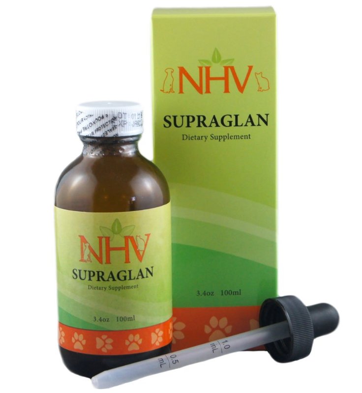 NHV Supraglan - Natural Herbal Support for Adrenal Dysfunction Cushings and Addisons Disorders for Pets 100ml wdropper