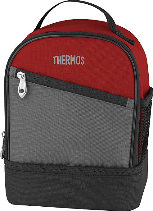 Thermos Polyester Essentials Dual Compartment Lunch Kit - Burgundy