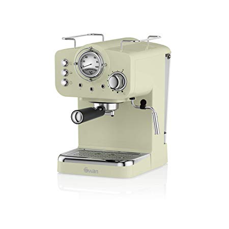 Swan SK22110GN, Retro Pump Espresso Coffee Machine, 15 Bars of Pressure, Green