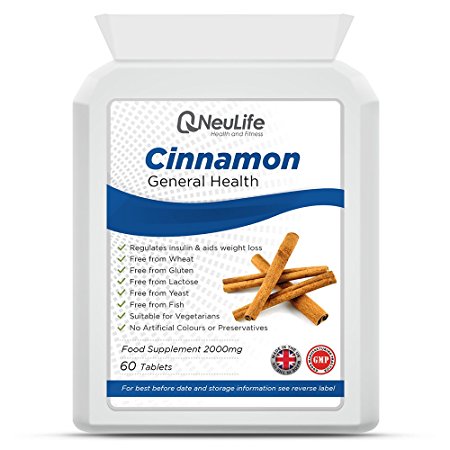Cinnamon 2000mg - 60 Tablets - by Neulife Health and Fitness