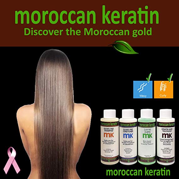 Moroccan Keratin Most Effective Brazilian Keratin Hair Treatment SET 120ML x4 Professional Salon Formula Queratina Keratina Brasilera Tratamiento